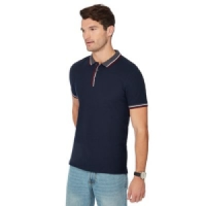 Maine New England - Navy tipped cotton polo shirt