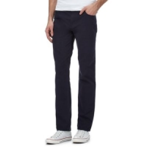Ben Sherman - Navy corduroy straight leg trousers
