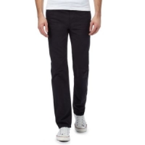Ben Sherman - Black corduroy straight leg trousers
