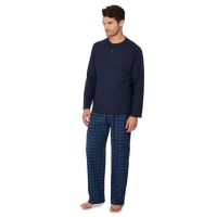 Debenhams  Lounge & Sleep - Navy jersey pyjama set
