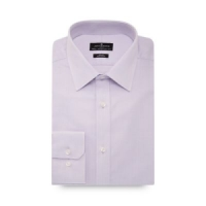 Jeff Banks - Lilac Dobby Long Sleeve Slim Fit Shirt