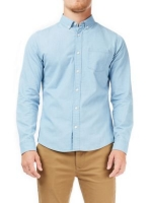 Burton - Blue light wash long sleeves denim shirt