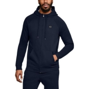 Under Armour - Dark Blue Cotton Blend Rival Fleece Hooded