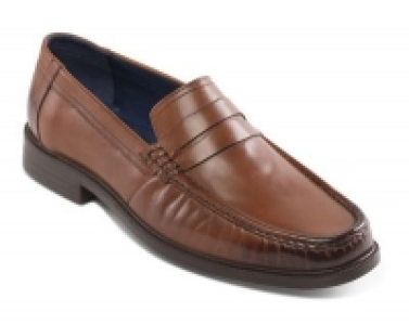 Padders - Tan leather Baron wide fit slip on shoes