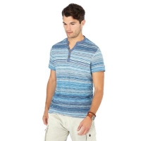 Debenhams  Mantaray - Blue stripe print cotton T-shirt