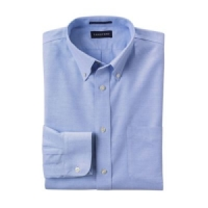 Lands End - Blue traditional fit no iron oxford shirt