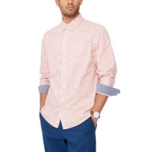Racing Green - Pink floral long sleeve tailored fit shirt
