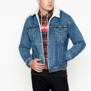 Levis - Dark blue mayze sherpa trucker denim jacket