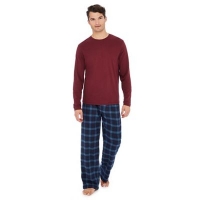 Debenhams  Lounge & Sleep - Dark red striped cotton pyjama set