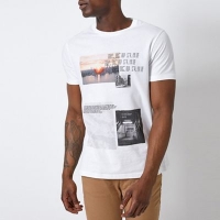 Debenhams  Burton - White New York Photographic T-Shirt