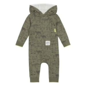 Debenhams  Mantaray - Babies khaki green animal print onesie