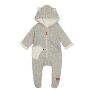 Mantaray - Babies grey polar bear snugglesuit