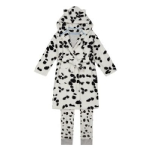 bluezoo - Boys White Dog Pyjama and Dressing Gown Set