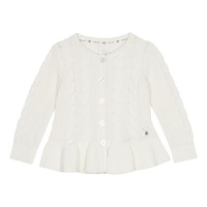 J by Jasper Conran - Girls cream cable knit cardigan