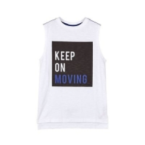 Outfit Kids - Boys white keep on moving vest