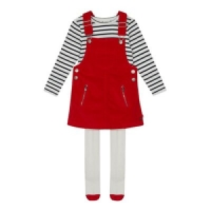 J by Jasper Conran - Girls Red Cord Pinafore, Tops and Tigh