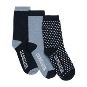 U.S. Polo Assn. - 3 Pack Kids Navy Socks