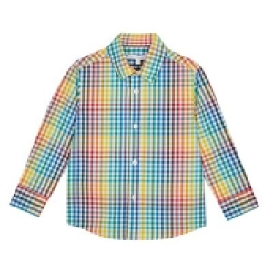 bluezoo - Boys Multicoloured Gingham Print Long Sleeve Shir