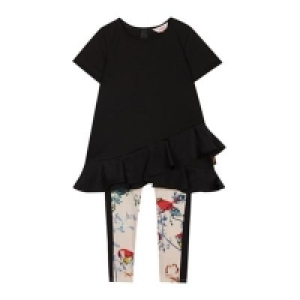 Debenhams  Baker by Ted Baker - Girls Black Frilled Hem Top and Bird P