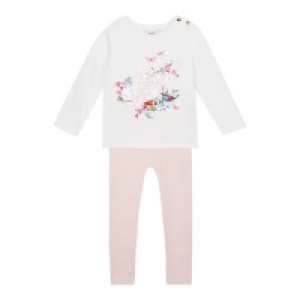 Baker by Ted Baker - Girls Off White Bird Print Top and Leg