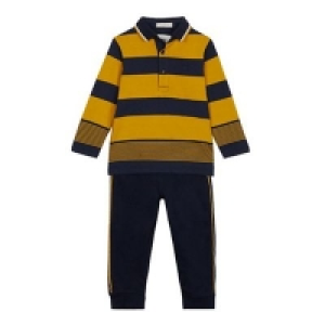J by Jasper Conran - Boys Yellow Striped Polo Shirt and Jog