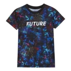 bluezoo - Boys purple slogan print T-shirt