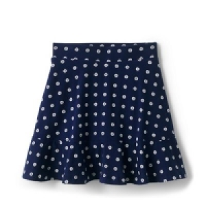Lands End - Blue Girls Drop Waist Patterned Pure cotton Sk