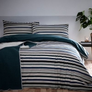 Debenhams - Green Dylan Brushed Cotton Bedding Set