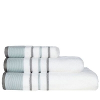 Debenhams  Debenhams - Aqua Pleat Border Towels