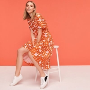 J by Jasper Conran - Multicoloured Weave Print Cotton Knee L £55.20