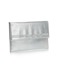 Debenhams  Faith - Silver Embellished Posh Envelope Clutch Bag
