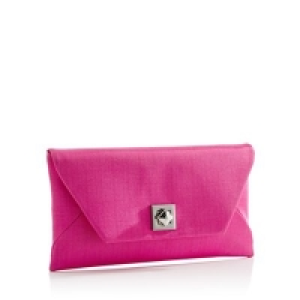Debut - Bright Pink Grosgrain Envelope Clutch Bag £16.00