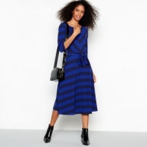 J by Jasper Conran - Blue Chevron Stripe Batwing Knee Length