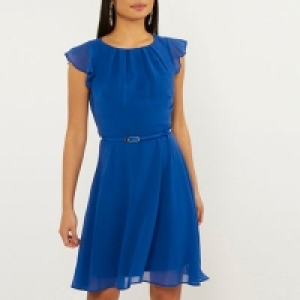 Debenhams  Dorothy Perkins - Billie & Blossom Petite Cobalt Belted Dres