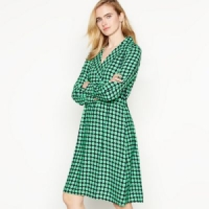 Vero Moda - Green Dot Print Sarah Knee Length Wrap Dress