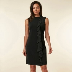 Debenhams  Wallis - Black Ruffle Shift Dress