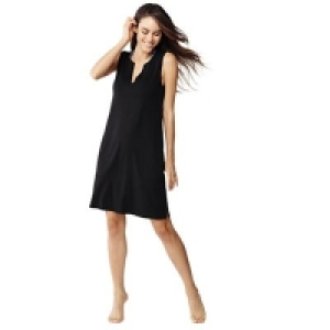 Lands End - Black sleeveless jersey cover-up dress
