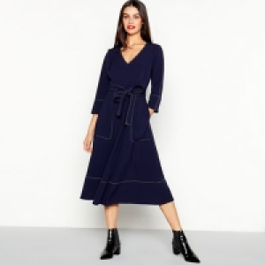 J by Jasper Conran - Navy Stitch Detail Midi Utility Dress