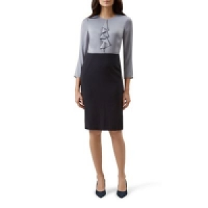 Debenhams  Hobbs - Navy Dania long sleeve shift dress