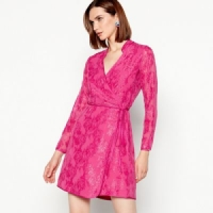 Debenhams  MW by Matthew Williamson - Pink mesh Mandarin mini wrap dr