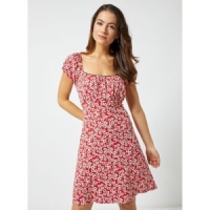 Debenhams  Dorothy Perkins - Petite Red Ditsy Print Dress