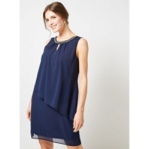 Dorothy Perkins - Billie & Blossom Navy Keyhole Trapeze Dres