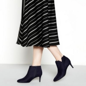 Principles - Blue suedette carolina mid stiletto heel boot