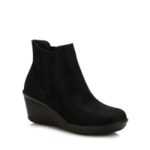 Skechers - Black Rumblers Beam Me Up Wedge Heel Chelsea Bo