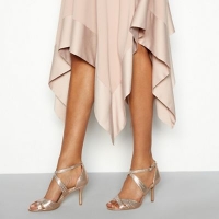 Debenhams  Debut - Rose pink gemstone Donte high stiletto heel ankle 