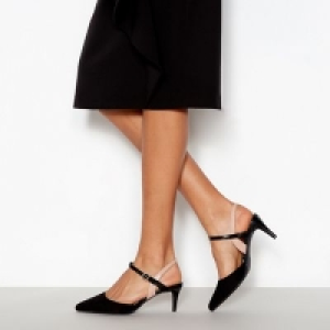 Debenhams  Principles - Black Patent Trim Ruby Pointed Toe Wide Fit K