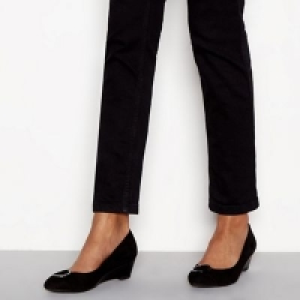 Good for the Sole - Black Gretna wedge heel wide fit court