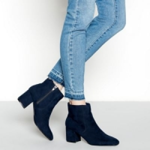 Principles - Navy suedette Catrelle mid block heel ankle b
