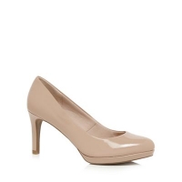 Debenhams  The Collection - Nude patent high stiletto heel court shoes