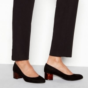 Good for the Sole - Black suedette Gianni mid block heel w